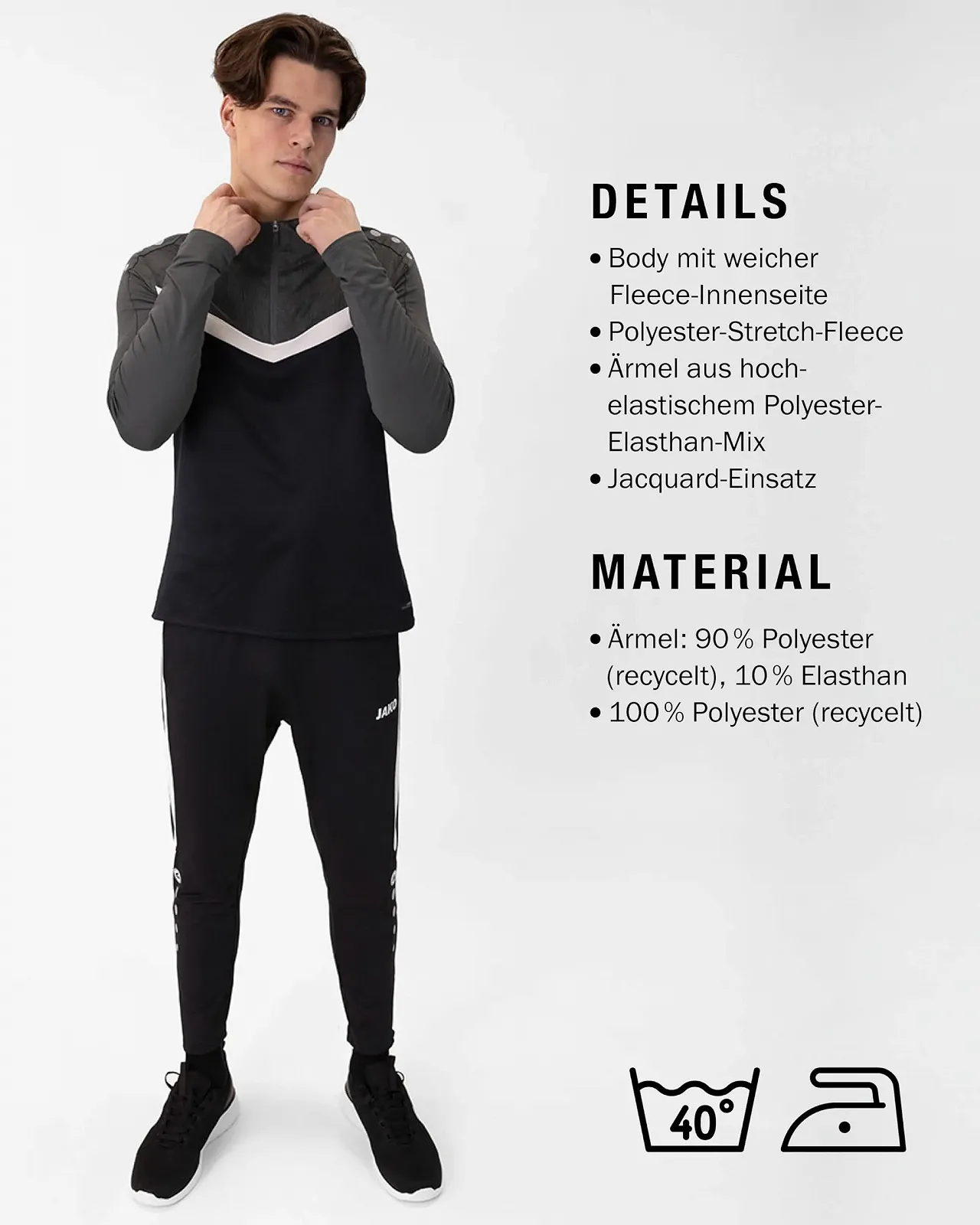 Кофта з блискавкою JAKO Iconic Дитяча, фото №4