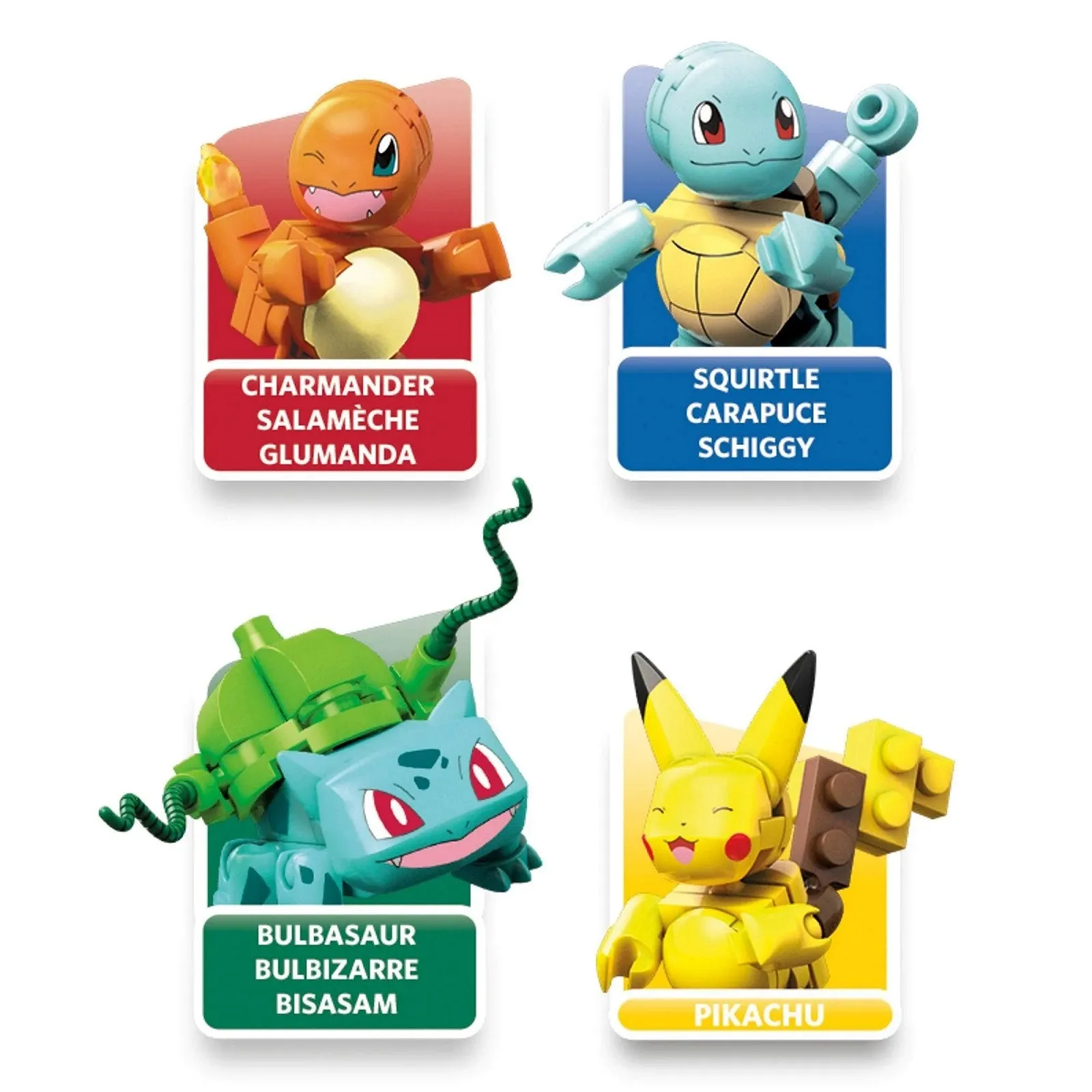 Конструктор MEGA Construx Pokemon Kanto 4 Pack, 4 Покемони та 1 Покебол, Бісасам, Глуманда, Шиггі та Пікачу, від 6 років, фото №3