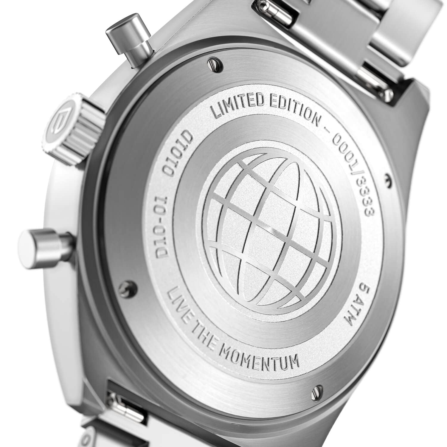 Мужские часы Хронограф DeTomaso D10 Limited Edition Белый, серебристый, браслет, фото №4 Мужские часы Хронограф DeTomaso D10 Limited Edition Белый, серебристый, браслет, фото №4