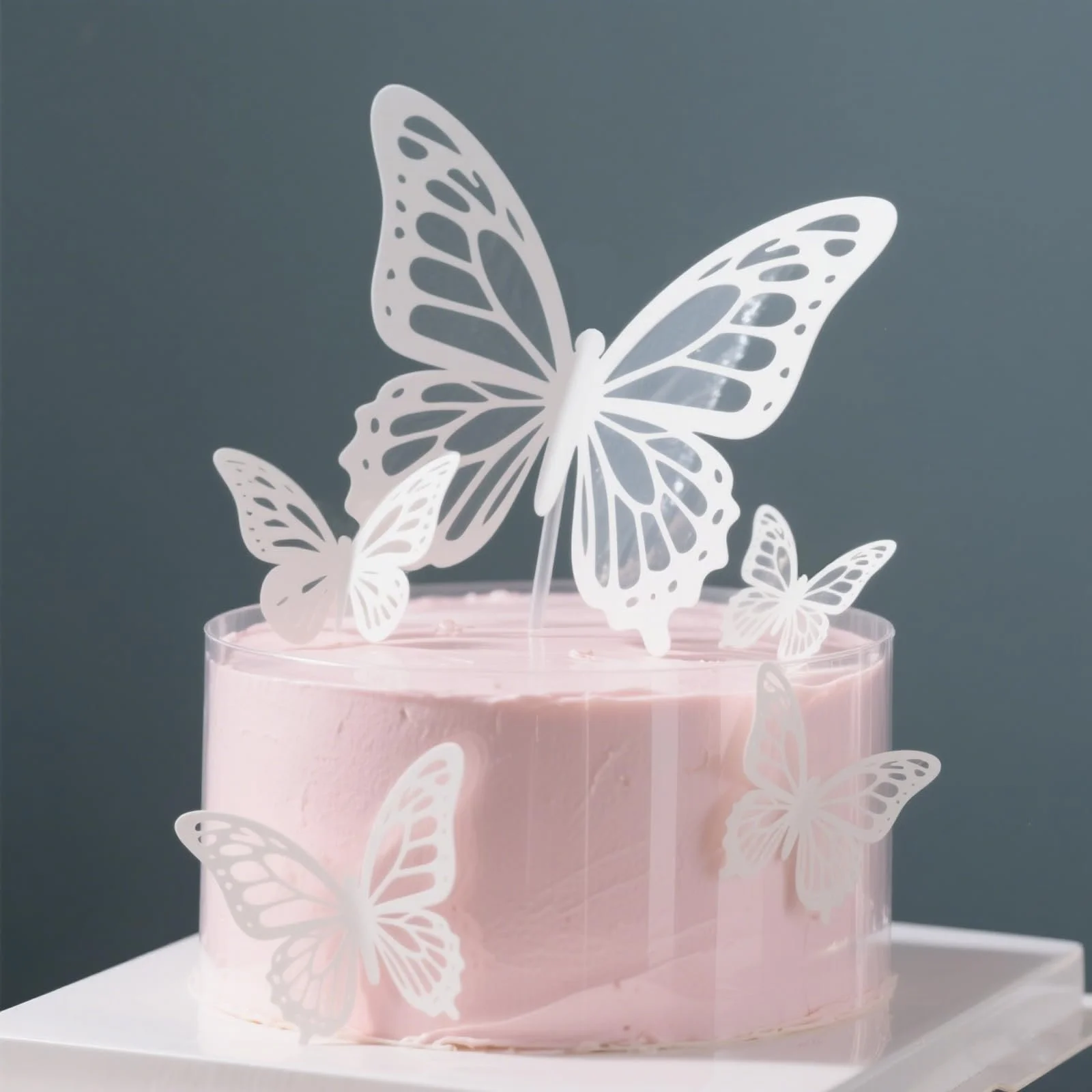 Набір наклейок на стіну 3D Метелики 36 штук Чорний та білий, фото №6