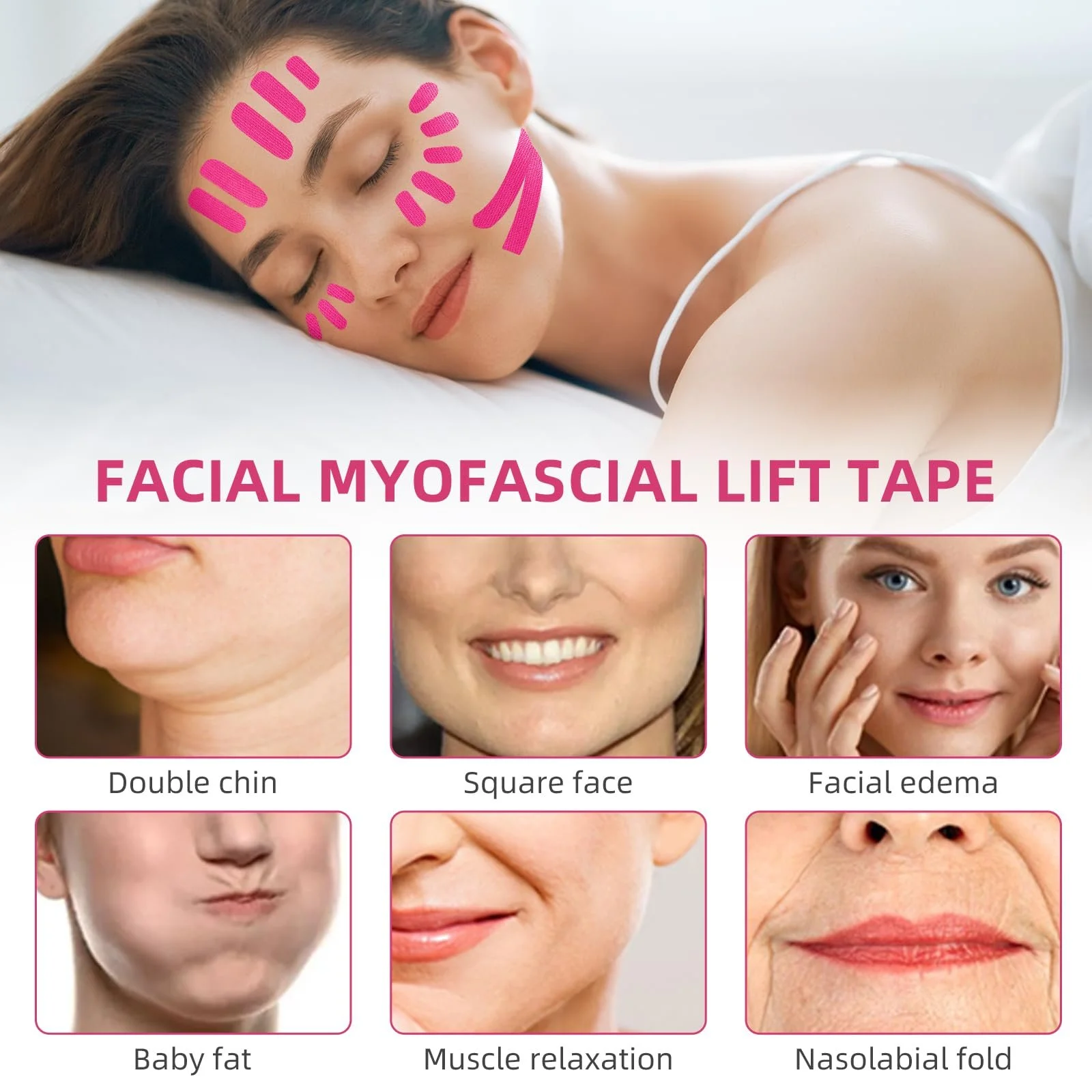 Стрічка для підтяжки обличчя Kisvic, 2 шт, фото №7