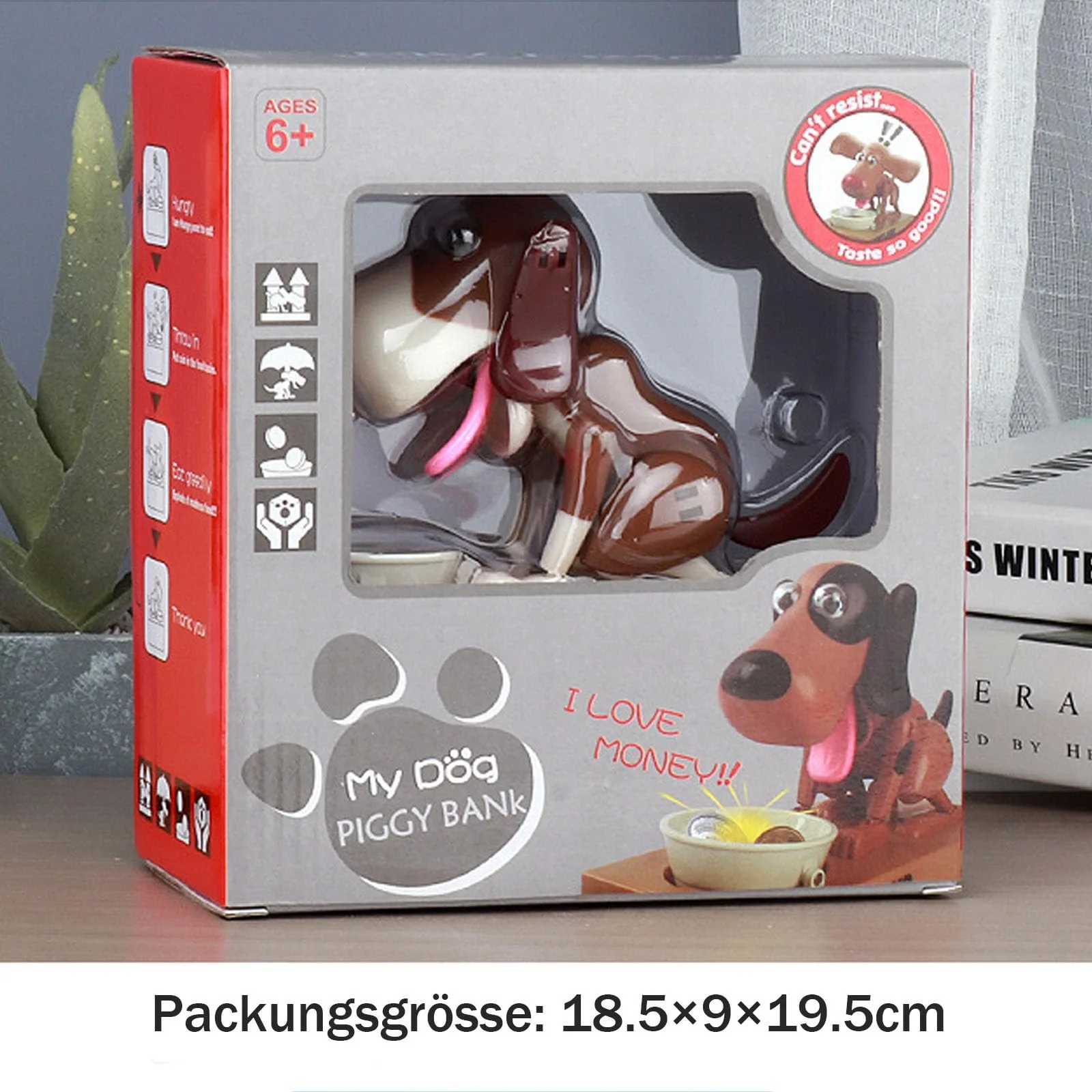 Скарбничка Justup Hungry Dog Puppy Коричнева, фото №9