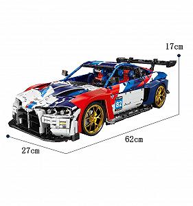 Конструктор Lukie Technik BMW M4 GT3 1:8 чорний synthetic.ua - Фото 1