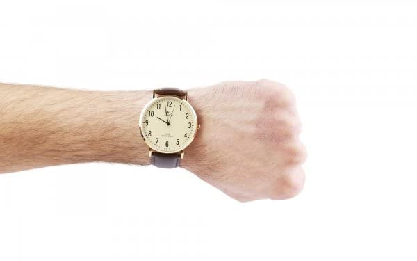 Наручний годинник Q&Q Чоловічий Шкіряний браслет Коричневий 39 мм, фото №5 Наручний годинник Q&Q Чоловічий Шкіряний браслет Коричневий 39 мм, фото №5