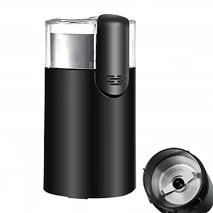 Электрическая кофемолка Electric Grinder из нержавеющей стали для путешествий с щеткой для зерен, продуктов, орехов, Cold Brew Cafe, кухни, дома, путешествий - Фото 1