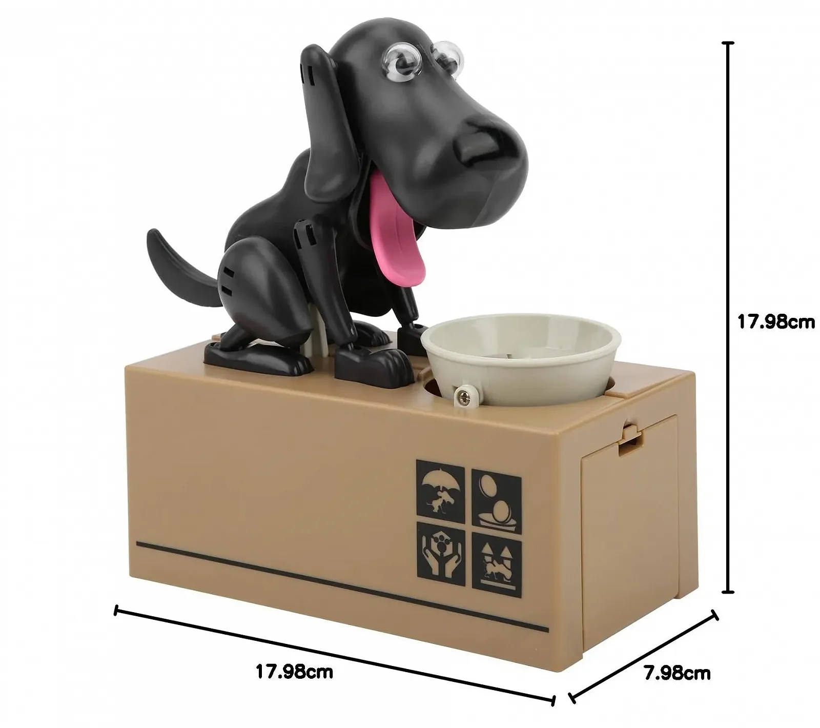 Електронна скарбничка-робот Robot Dog Bank Black, фото №9