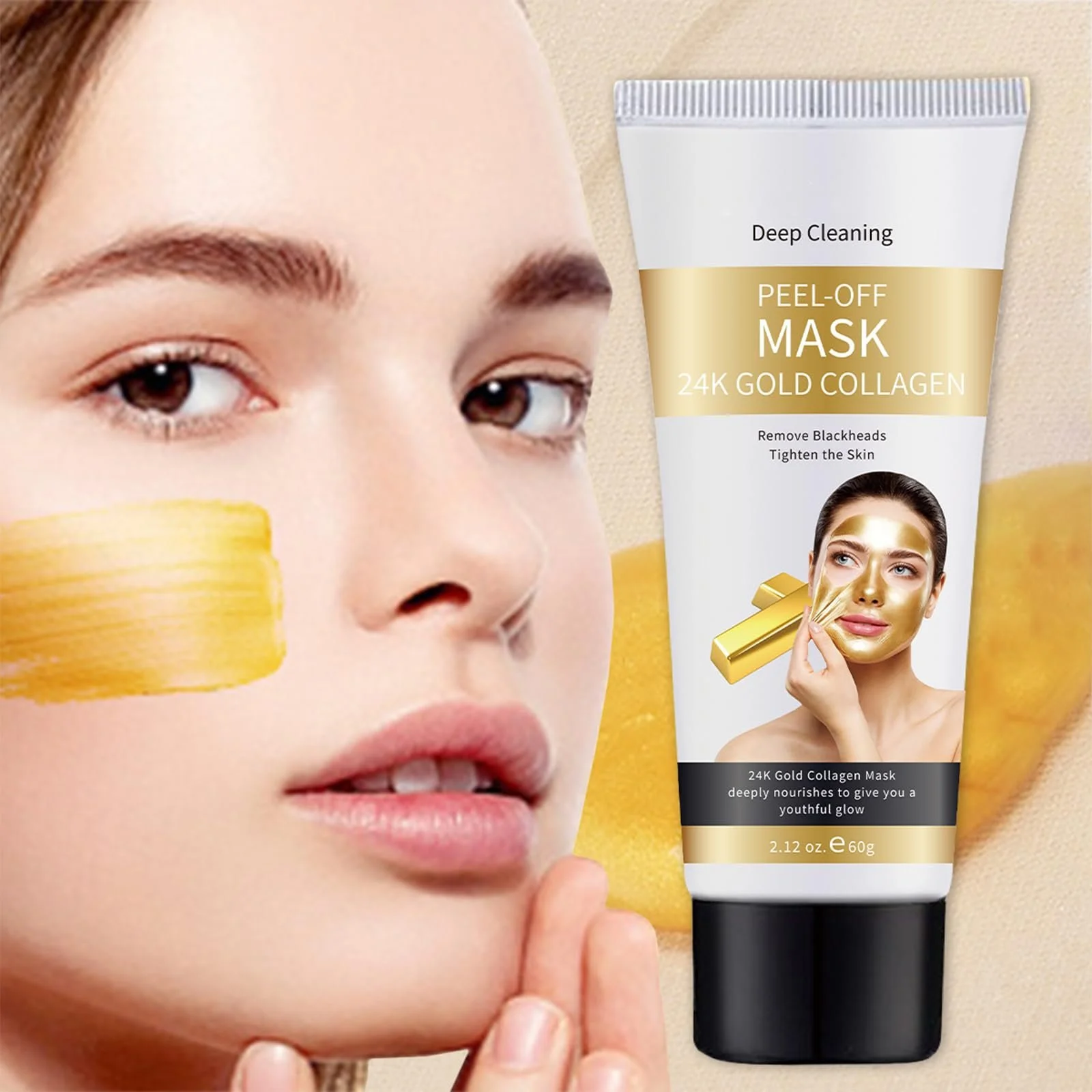 Маска для обличчя Eazerom 08 24K Gold, маска-плівка, проти зморшок, фото №5 Маска для обличчя Eazerom 08 24K Gold, маска-плівка, проти зморшок, фото №5