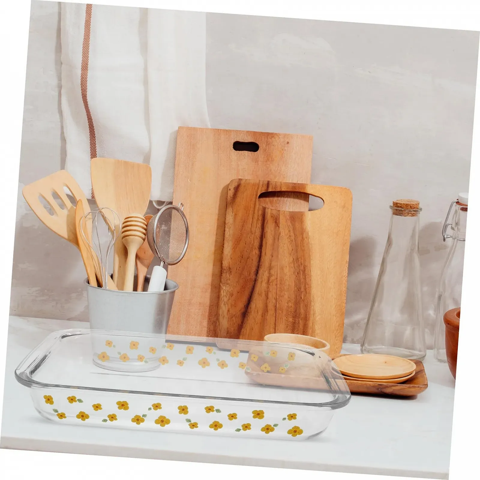 Форма для запікання Alipis прямокутна з термостійкого скла штабельована для посудомийної машини, фото №5