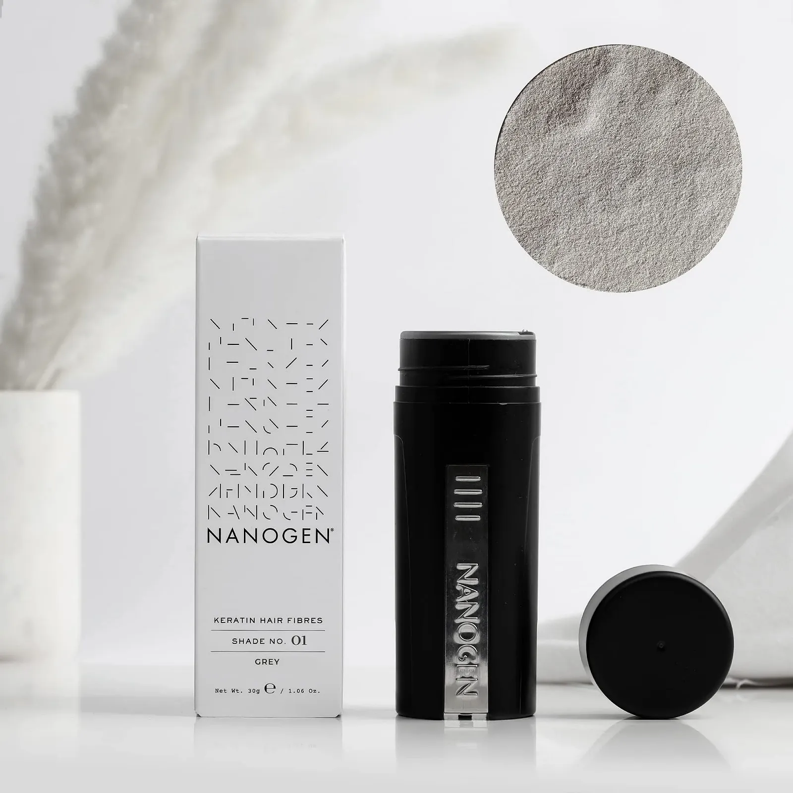 Волокна для загущення волосся Nanogen Keratin, 30 г, Сірий, фото №2