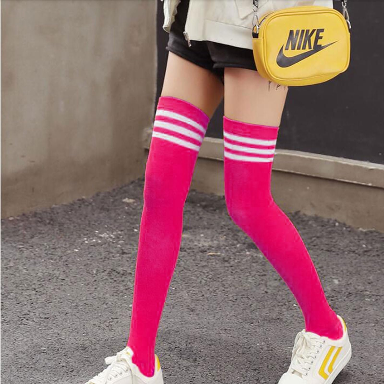 Женские очень длинные носки выше колена DRESHOW, гетры в полоску, высокие носки, фото №6