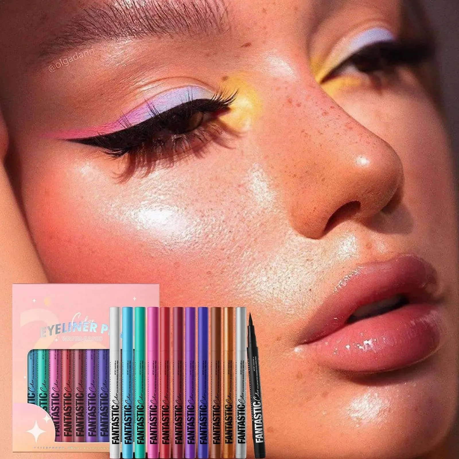 Набір підводок для очей Різні кольори водостійка Не розмазується, фото №3 Набір підводок для очей Різні кольори водостійка Не розмазується, фото №3