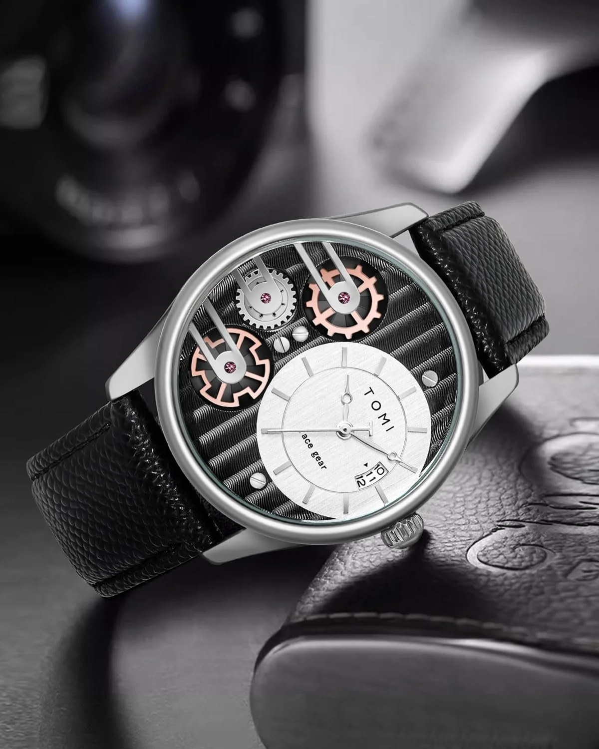 Чоловічий Годинник CIVO Аналоговий Шкіряний Ремінець Кварцовий, фото №3