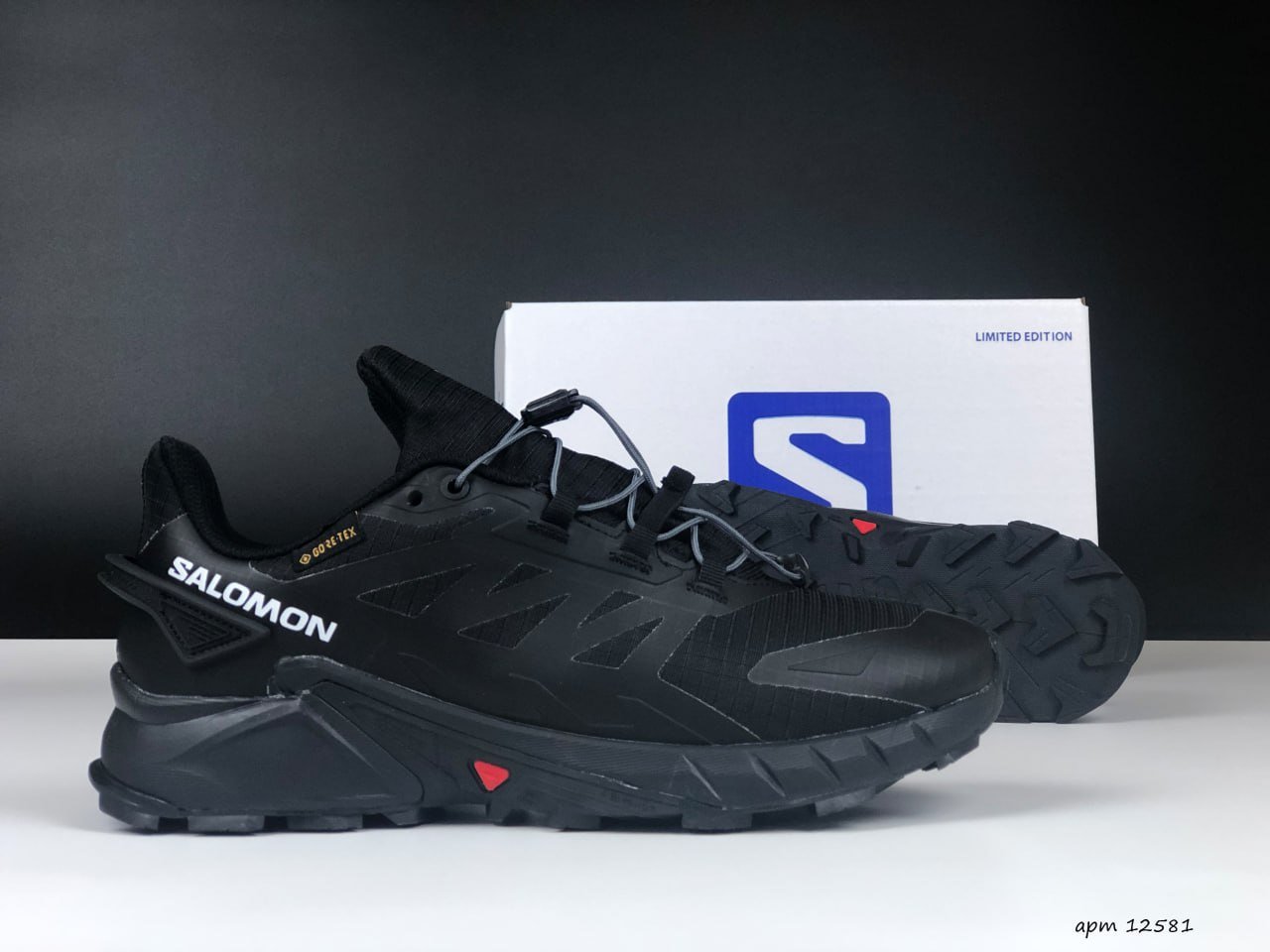Чоловічі термо кросівки Salomon Supercross 4 Gore-Tex чорні демісезонні осінь зима, фото №6