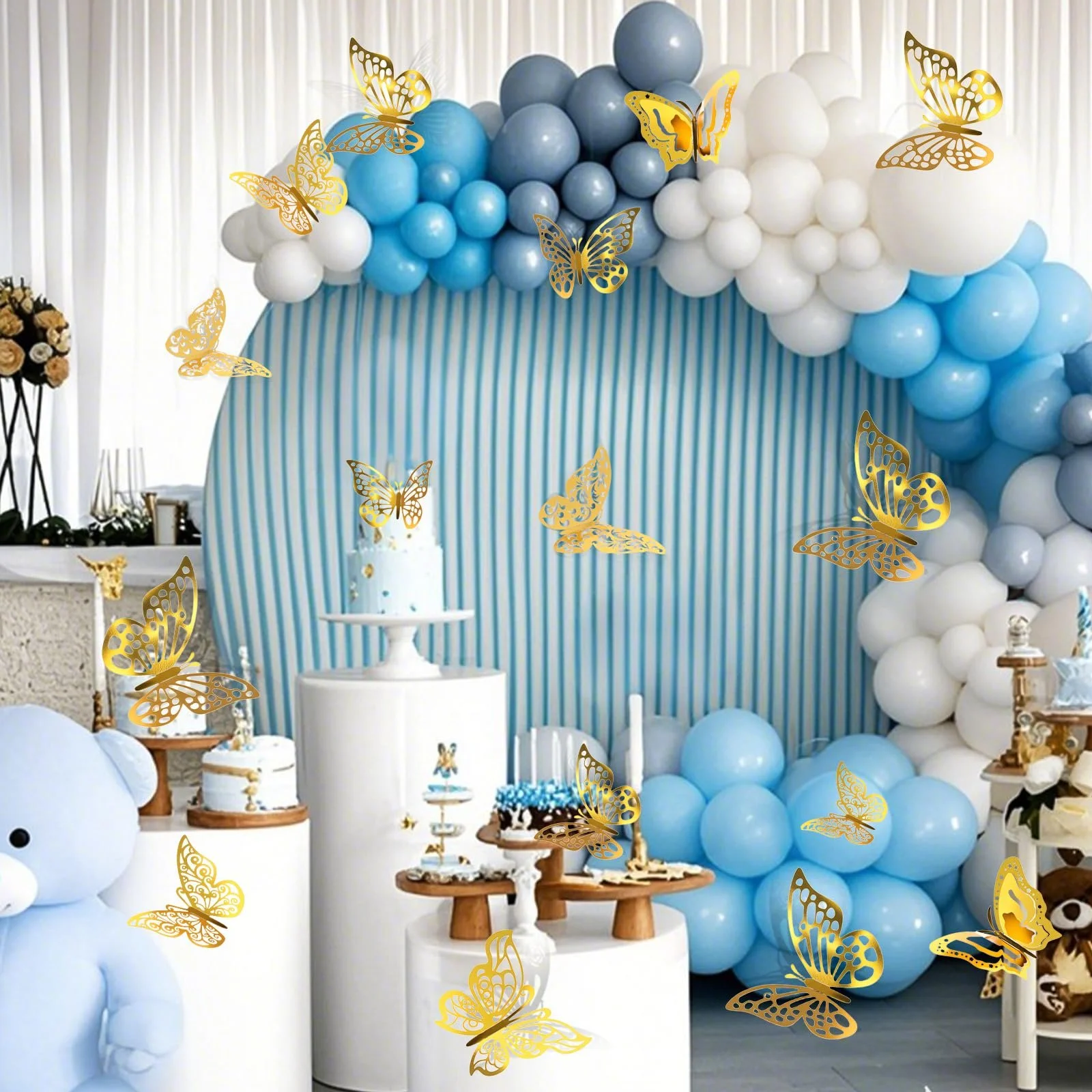 Наклейки на стену 3D Gold Butterflies Набор 96 шт. Золотые, фото №5 Наклейки на стену 3D Gold Butterflies Набор 96 шт. Золотые, фото №5