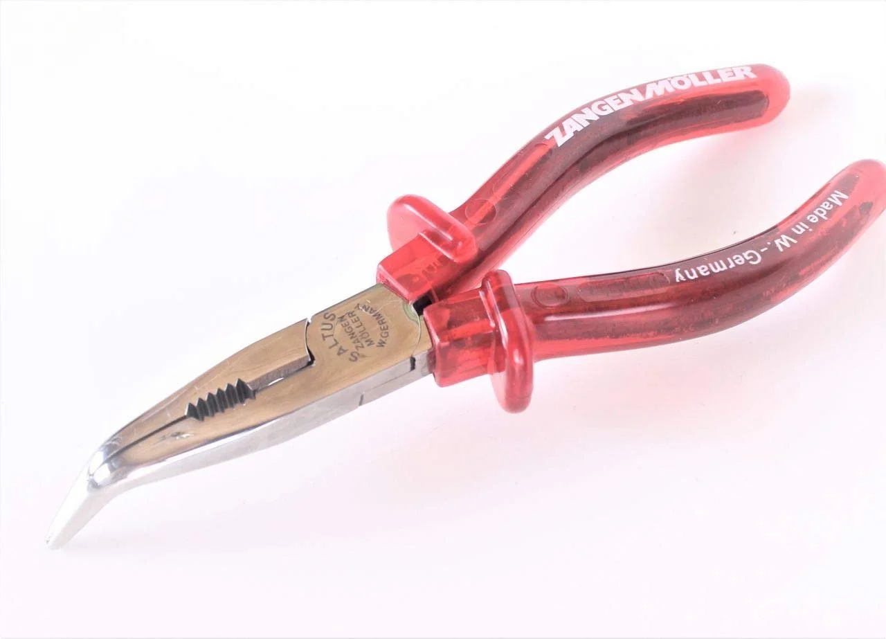 Плоскогубці телефонні SALTUS 170 мм 45 градусів з подовженими губками, плоскогубці електрика, фото №1