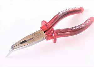 Плоскогубці телефонні SALTUS 170 мм 45 градусів з подовженими губками, плоскогубці електрика - Фото 1