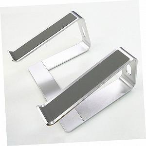 Підставка для ноутбука алюмінієва вентильована легка охолоджуюча для ноутбуків нековзні захисні накладки портативна synthetic.ua - Фото 1