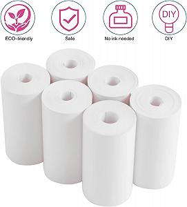 Термобумага для детских камер мгновенной печати 5 рулонов 4 x 2,2 дюйма White synthetic.ua - Фото 1