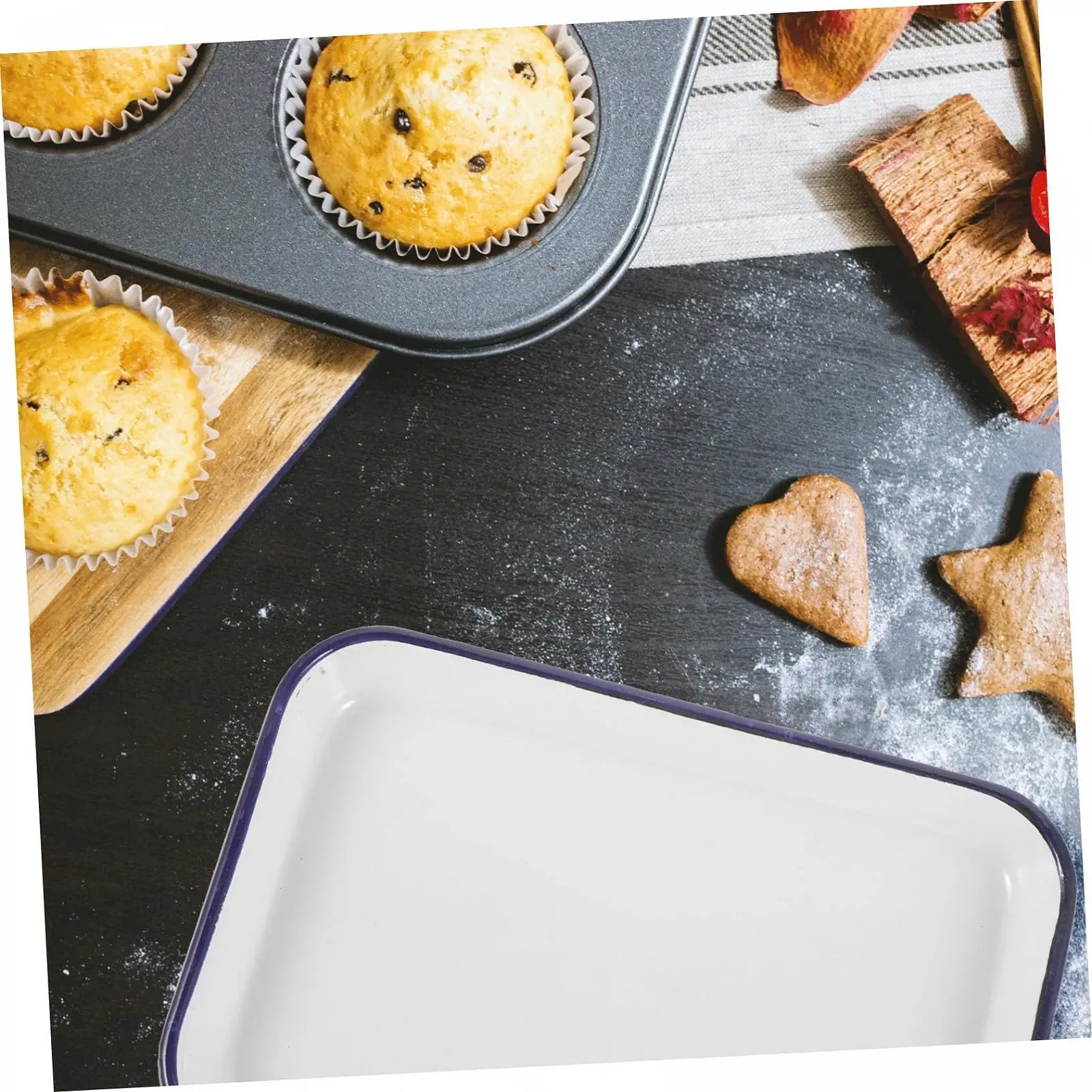 Форма для випікання Zerodeko емальована прямокутна термостійка біла, фото №5