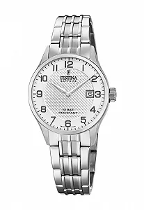 Жіночий годинник Festina Swiss made сріблястий корпус з нержавіючої сталі - Фото 1