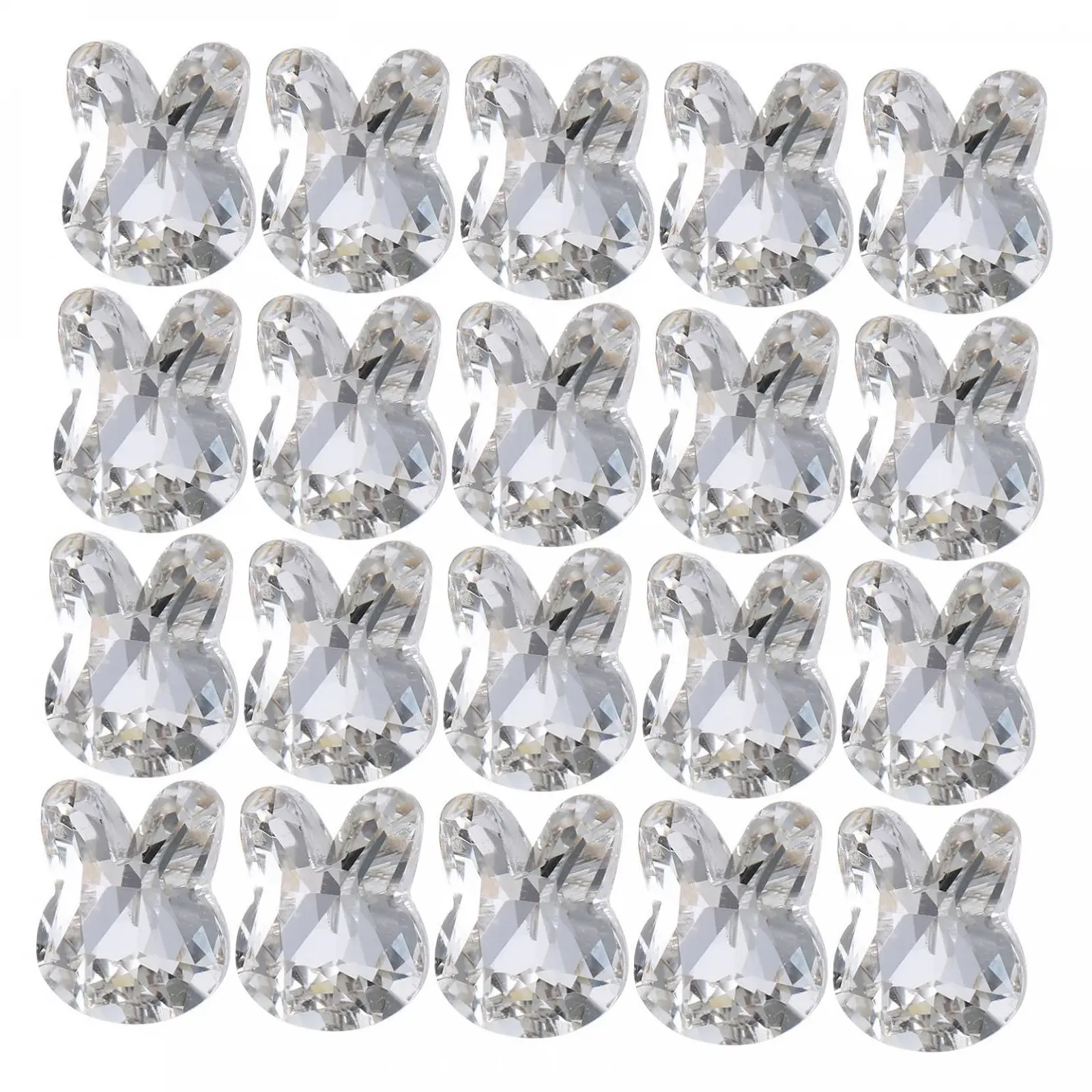 Прикраси для нігтів Кролик 3D, 100 шт, кришталеві аксесуари, фото №4