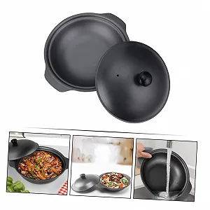 Каструля для тушкування Luxshiny 16 см чавунна з кришкою та паровідводом synthetic.ua - Фото 1