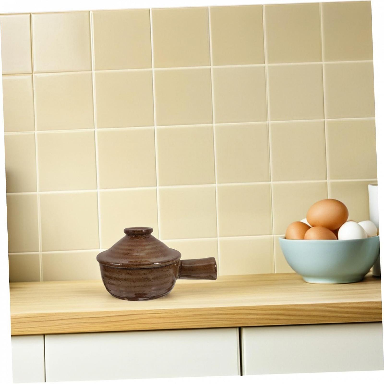 Набір керамічних ковшів Toyvian 2 шт. для мікрохвильової печі з кришками універсальний для випікання та тушкування, фото №5 Набір керамічних ковшів Toyvian 2 шт. для мікрохвильової печі з кришками універсальний для випікання та тушкування, фото №5