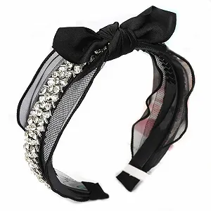 Жіночий Обруч для волосся з кристалами та стразами для елегантних церемоній та вечірок - Фото 1