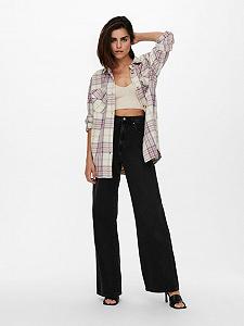 Куртка ONLY ONLVALENTINA L/S CHECK SHACKET OTW 15239157 Белый XS synthetic.ua - Фото 1