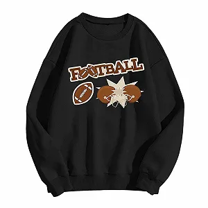 Женская Толстовка Generisch Винтажный Принт Мягкая V-образная Горловина Длинный Рукав synthetic.ua - Фото 1