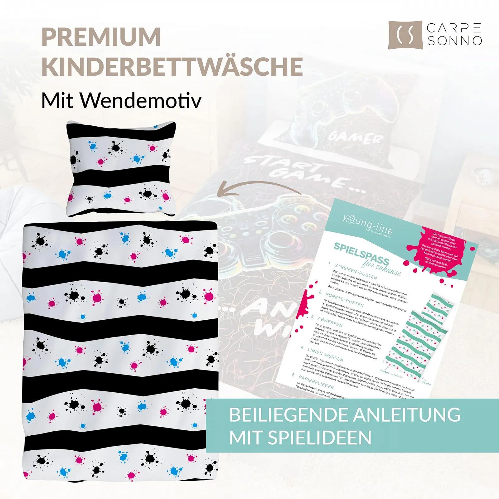 Детское постельное белье Carpe Sonno 135 x 200 см, игровой мотив, светящееся в темноте, фото №5 Детское постельное белье Carpe Sonno 135 x 200 см, игровой мотив, светящееся в темноте, фото №5