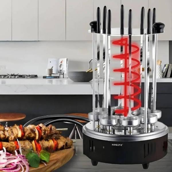 Электрошашлычница на 8 шампуров 1500Вт SOKANY SK-6113, фото №1 Электрошашлычница на 8 шампуров 1500Вт SOKANY SK-6113, фото №1