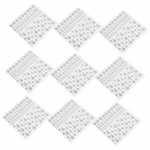 Стразы для ногтей Healvian Декоративные смоляные стразы для глаз 10 листов - Фото 1