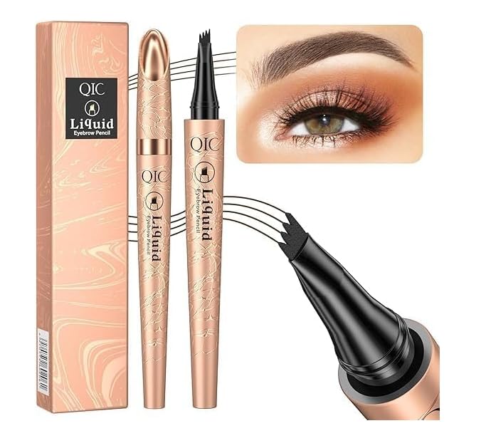 Олівець для брів Водостійкий Натуральний Рідкий 4-наконечники Рожеве золото Один розмір, фото №2