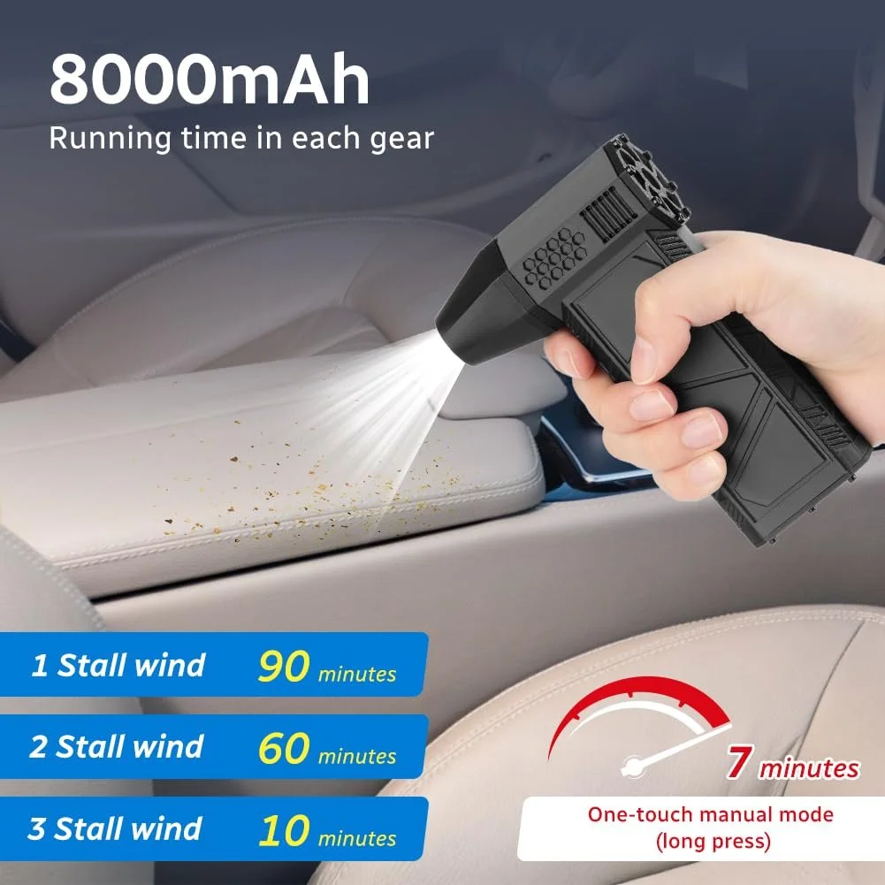 Электрическая воздуходувка URAQT 130,000 RPM 8000 mAh, фото №5 Электрическая воздуходувка URAQT 130,000 RPM 8000 mAh, фото №5