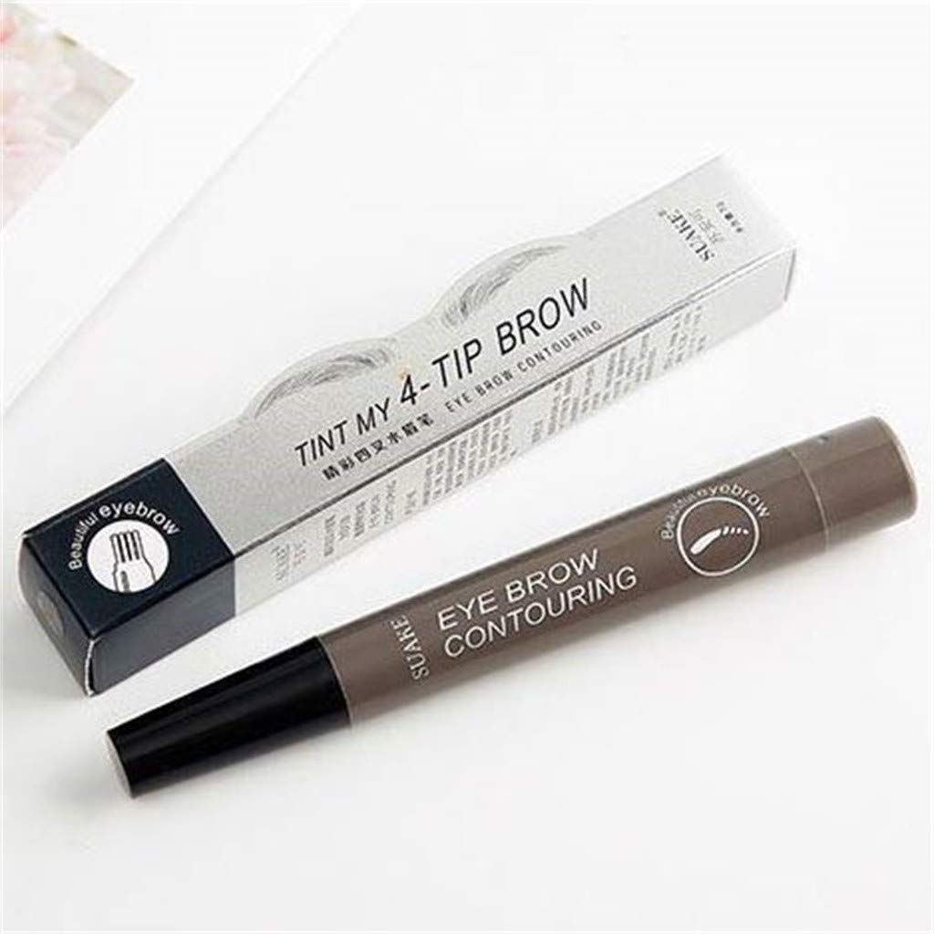 Карандаш для бровей Fork Eyebrow Waterproof Long Pen 5 мл Серо-коричневый 5 мл, фото №3