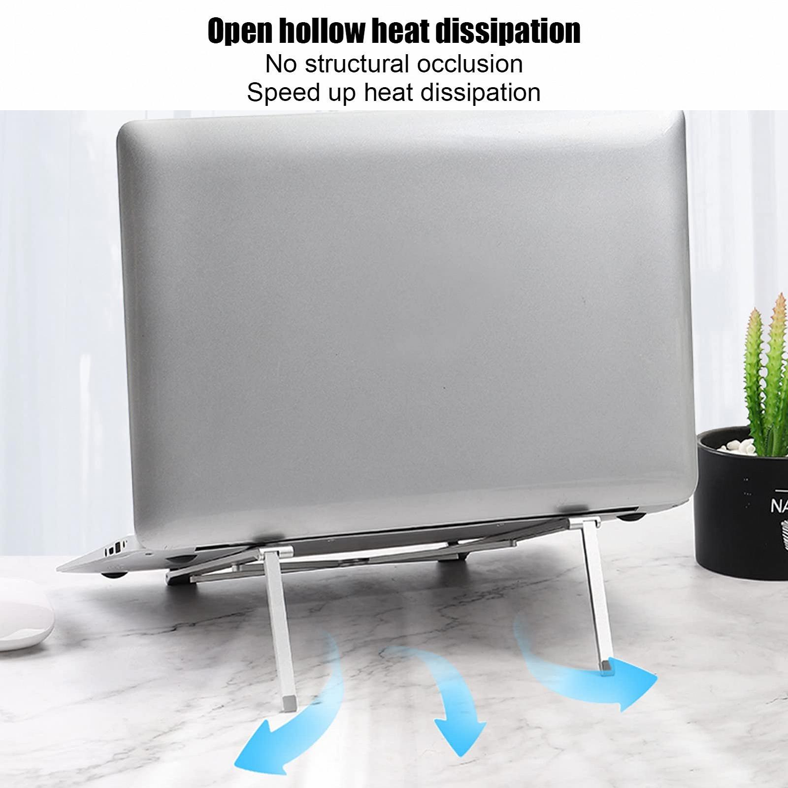 Подставка для ноутбука портативная алюминиевый сплав подходит для плоских экранов ноутбуков от 10" до 17", фото №6 Подставка для ноутбука портативная алюминиевый сплав подходит для плоских экранов ноутбуков от 10" до 17", фото №6