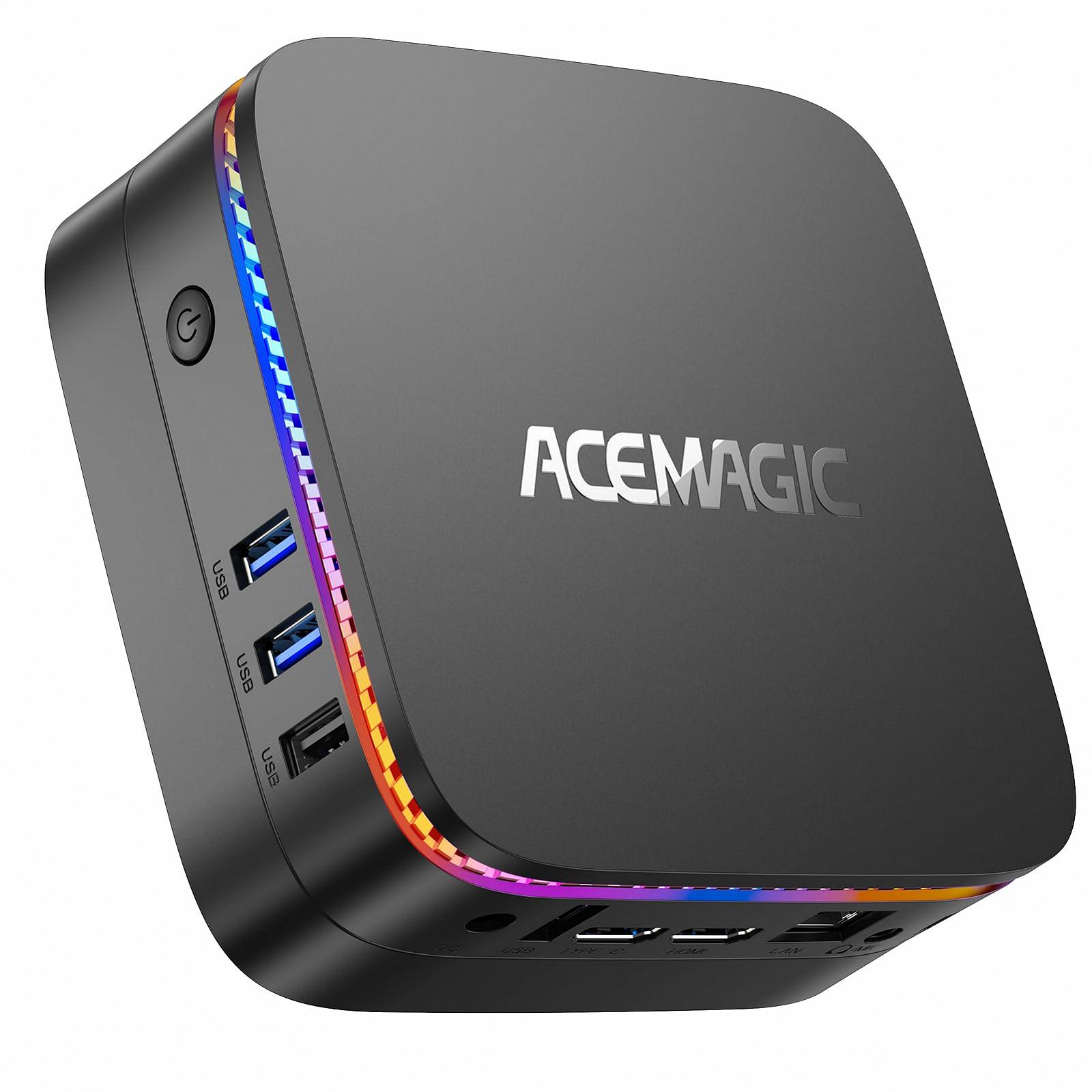 Мини ПК ACEMAGIC AK1Plus 12th Gen Íntel Alder Lake N95 (до 3.40 ГГц) 16GB DDR4 1TB M.2 SSD Win 11 Pro | WiFi 5 | BT 4.2 | 4K UHD | RGB | RJ45, фото №4