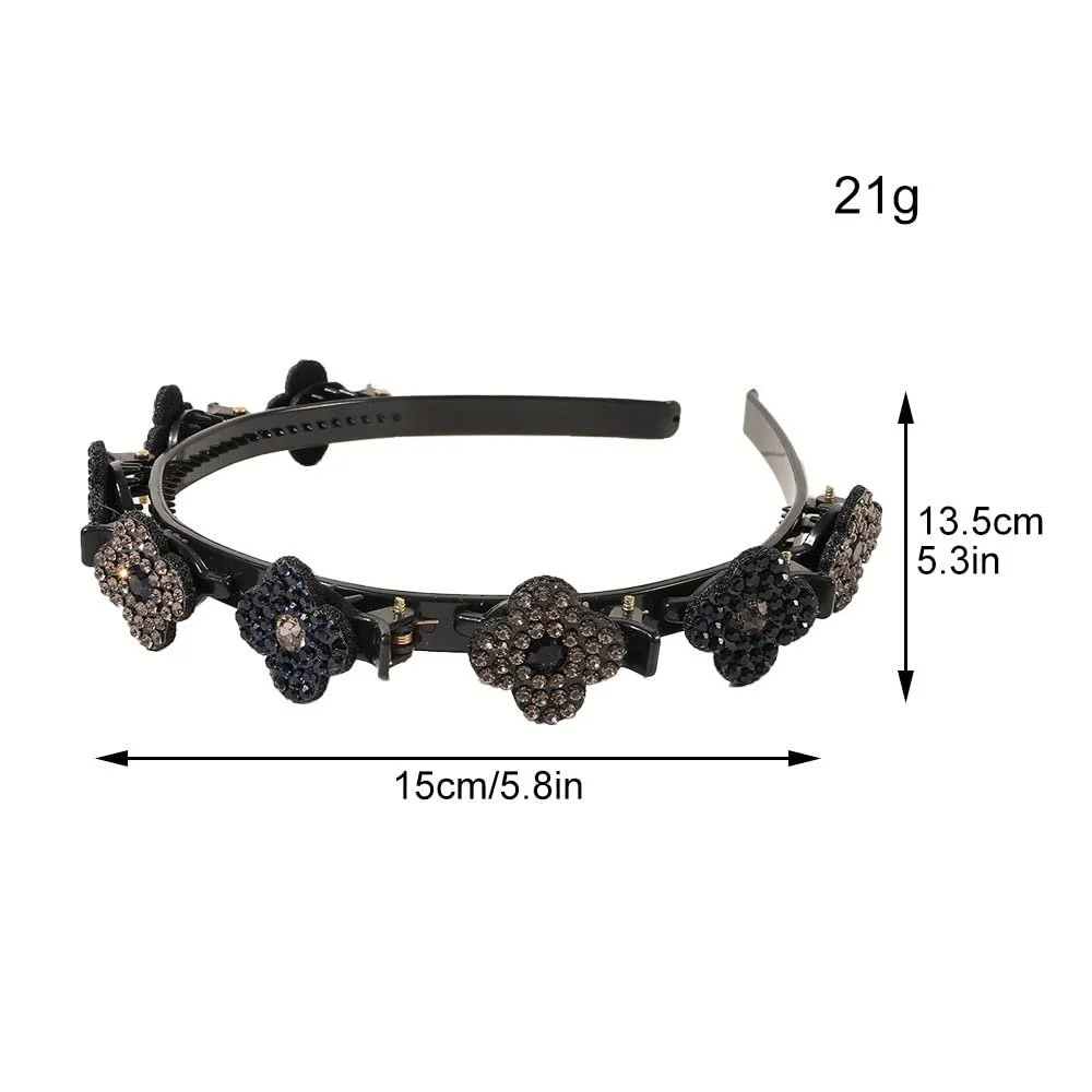 Обідок для волосся з затискачами 2 шт, фото №3