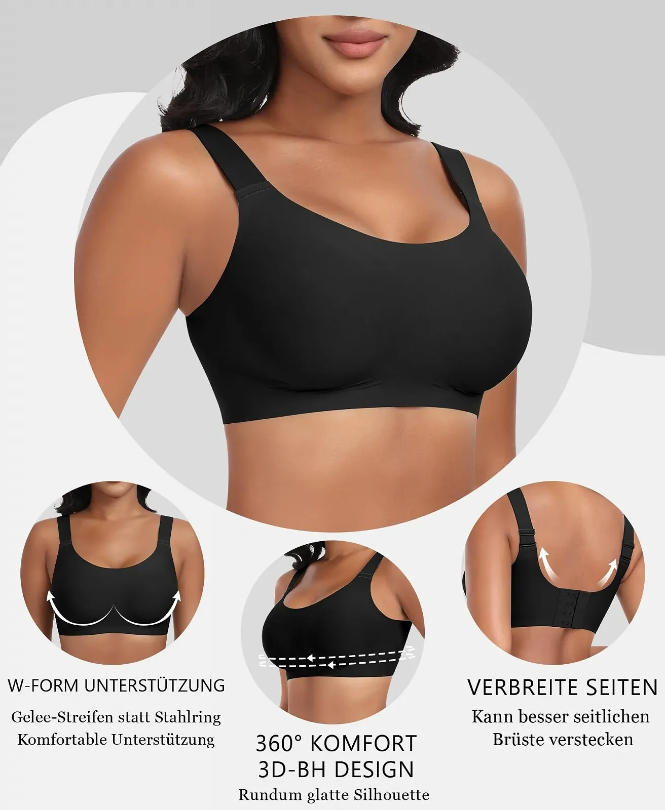 Бюстгальтер бесшовный без косточек Smooth Comfort с мягкими чашками, фото №4