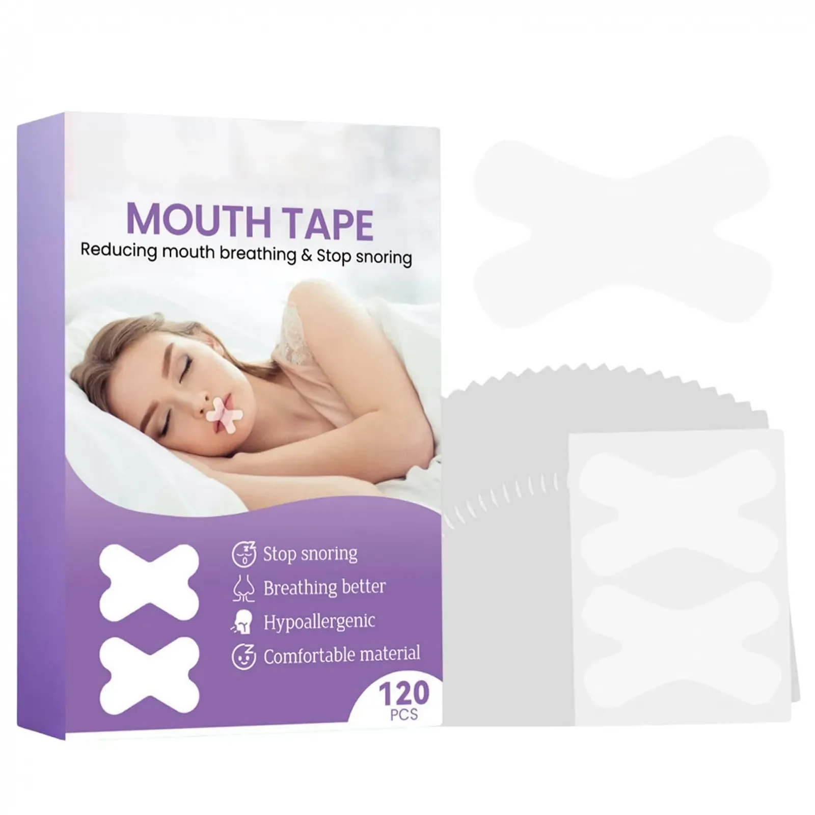 Пластирі від хропіння для сну, 120 шт, фото №1 Пластирі від хропіння для сну, 120 шт, фото №1