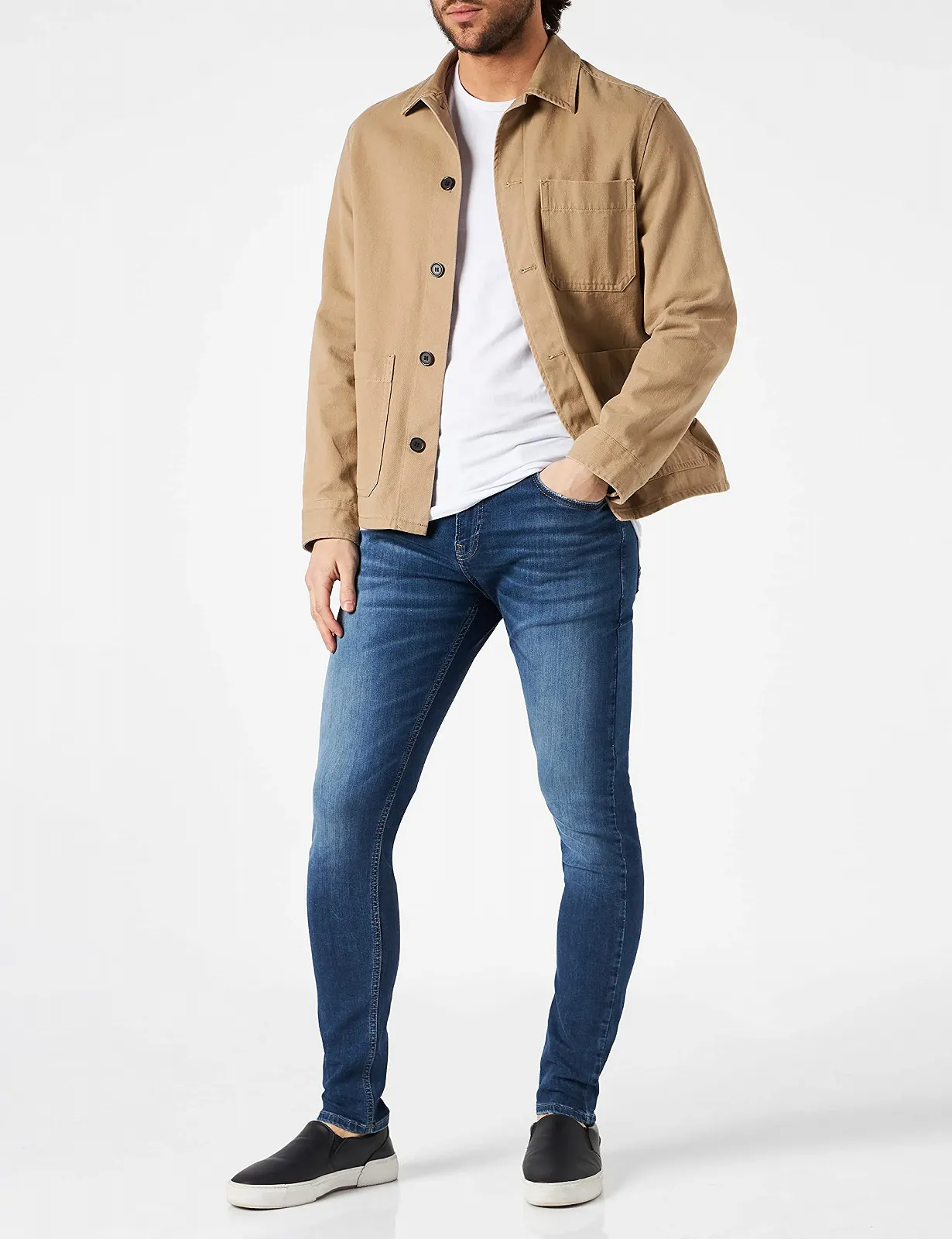 Джинси LTB Skinny Smarty чоловічі - Стандартна висота пояса, вузькі джинси на блискавці та зі стрейчем - Smarty, темне прання, сині 29W / 30L, фото №2