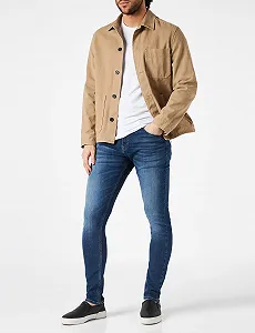 Джинси LTB Skinny Smarty чоловічі - Стандартна висота пояса, вузькі джинси на блискавці та зі стрейчем - Smarty, темне прання, сині 29W / 30L synthetic.ua - Фото 1