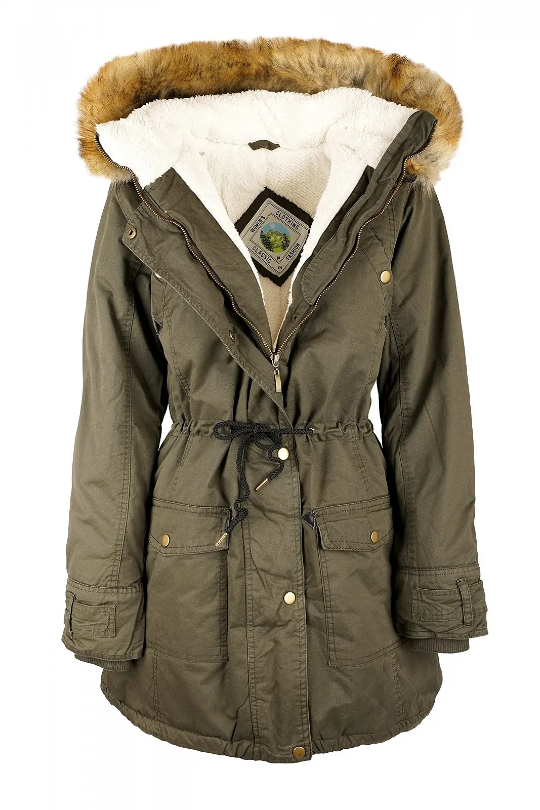 Женская зимняя парка VIN TE с капюшоном из искусственного меха, фото №4