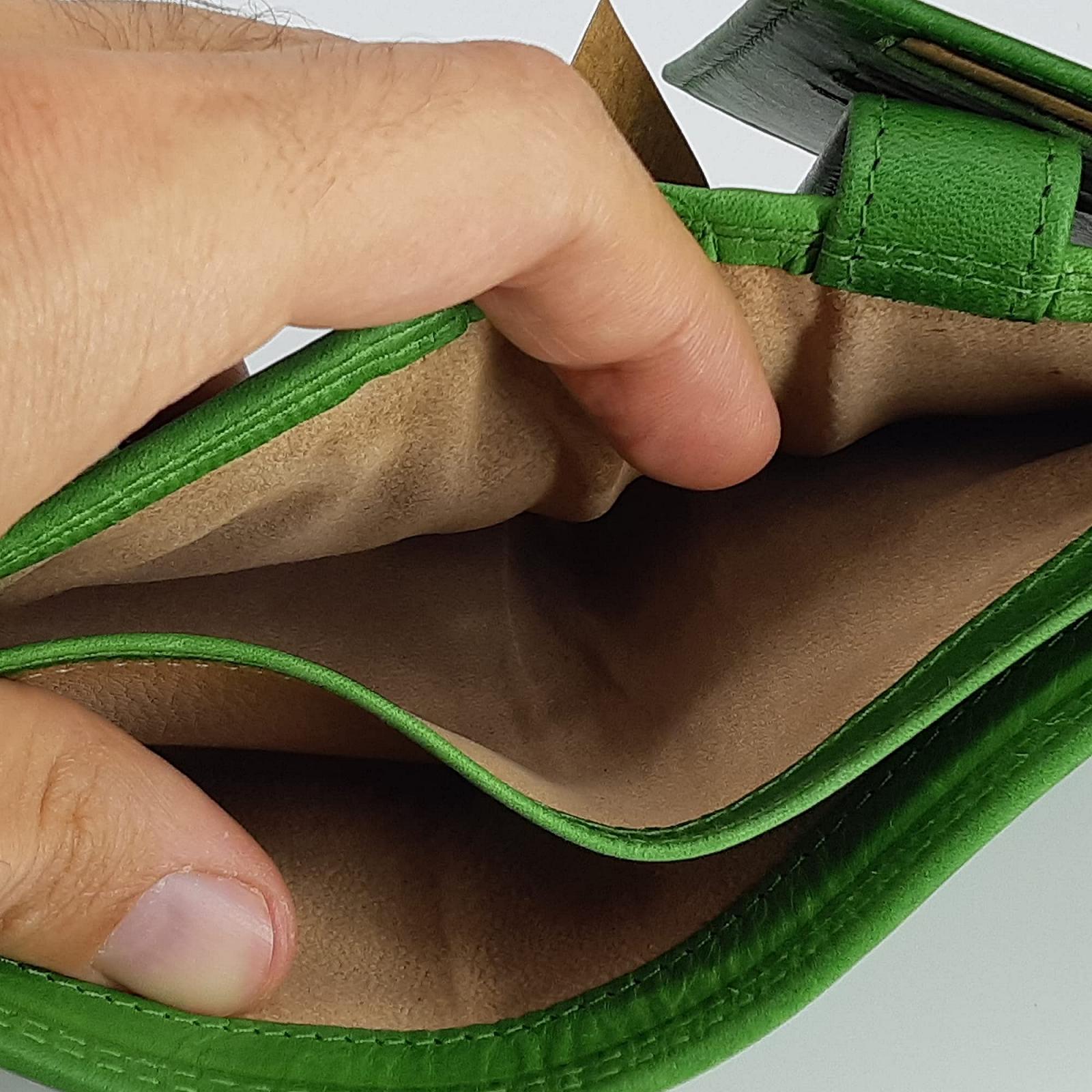 Гаманець Hill Burry Шкіряний для жінок з RFID захистом з відділенням для монет Натуральна шкіра Зелений, фото №6