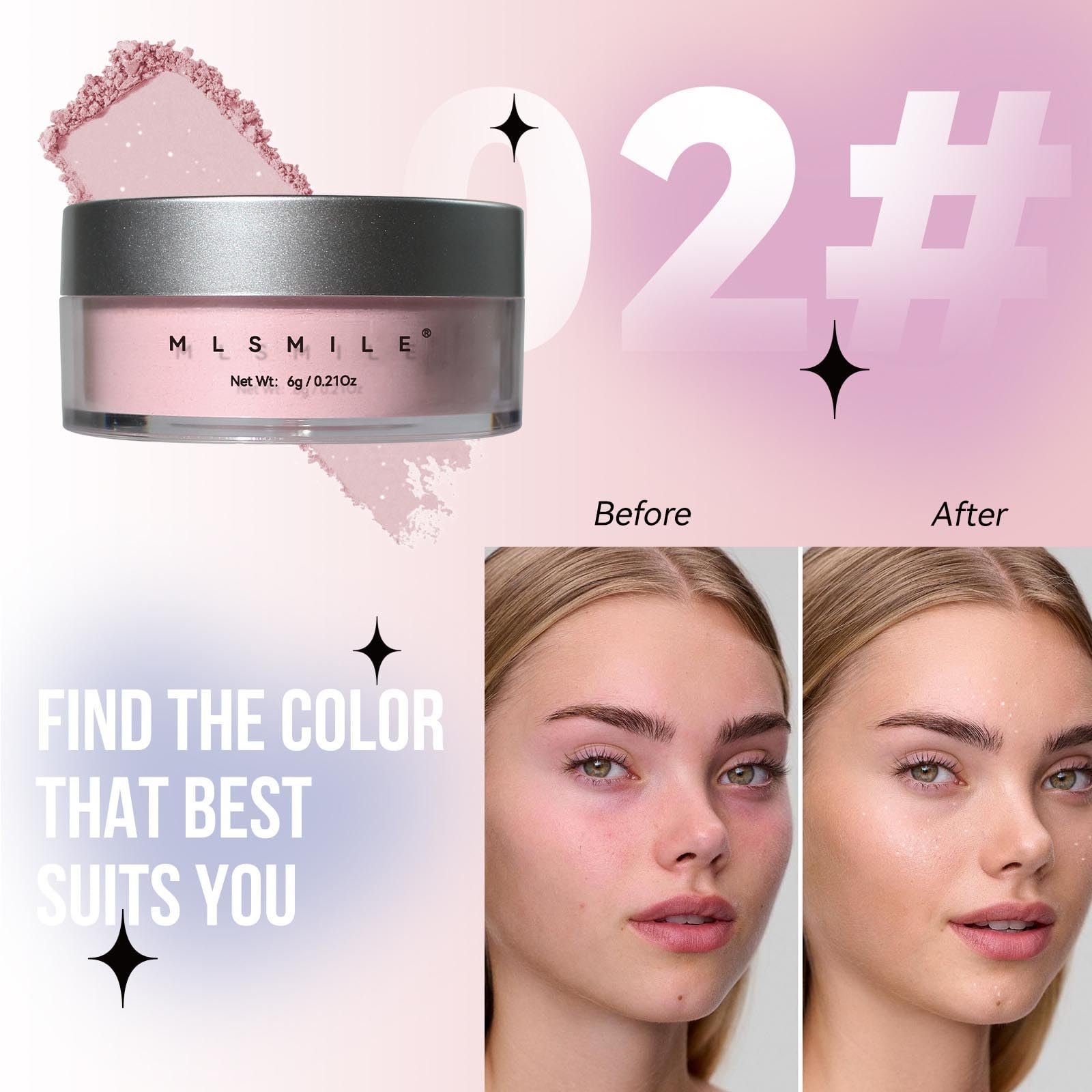 Пудра рассыпчатая Kimchi Shimmer Finish Setting Powder розовая полупрозрачная, фото №4