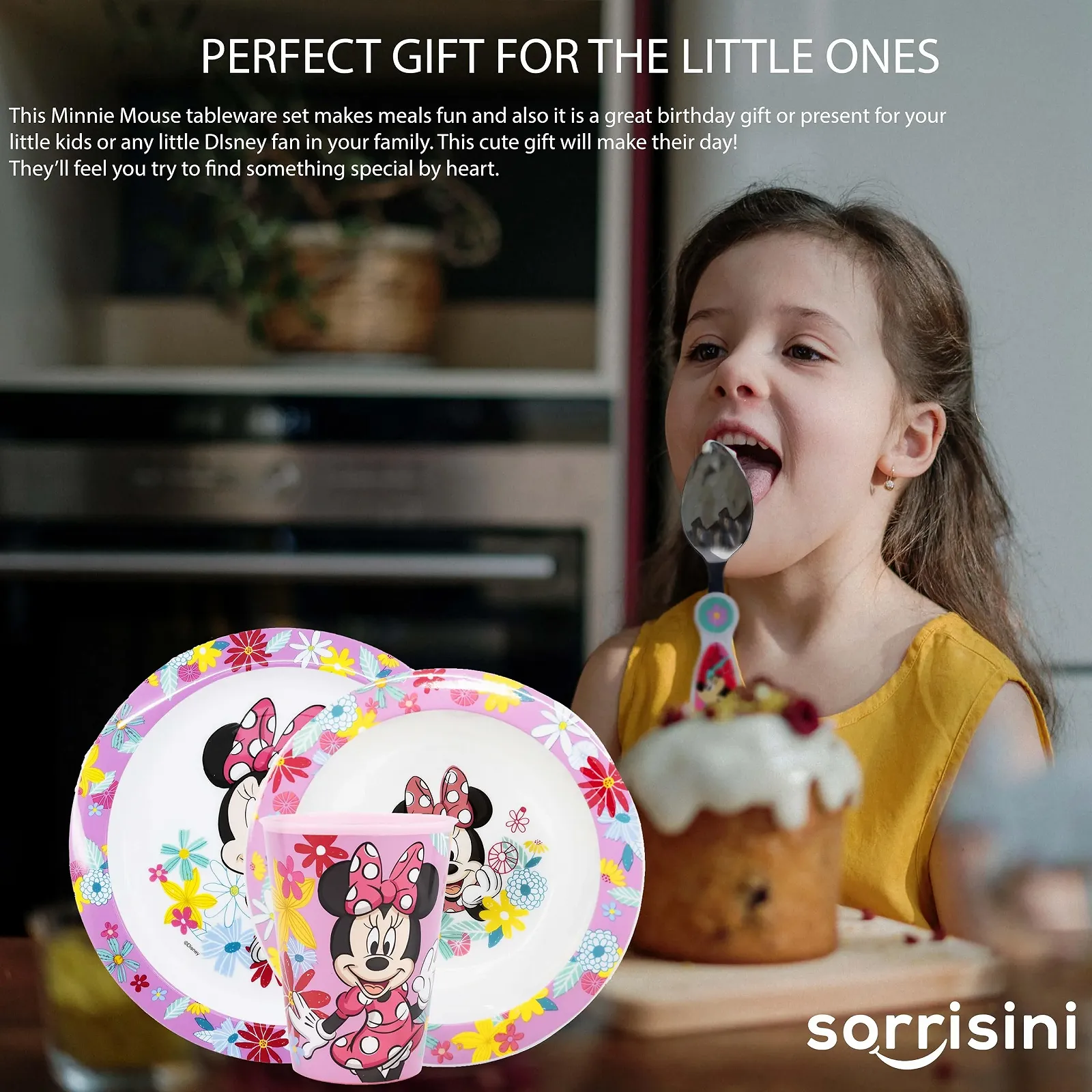 Набор детской посуды Sorrisini Minnie Mouse, фото №6 Набор детской посуды Sorrisini Minnie Mouse, фото №6