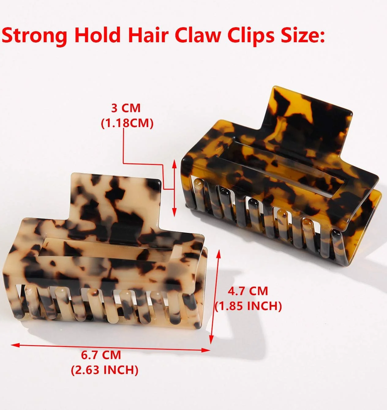 Заколка-краб для волос No Brand Средняя 7 см, 2 цвета, фото №5 Заколка-краб для волос No Brand Средняя 7 см, 2 цвета, фото №5