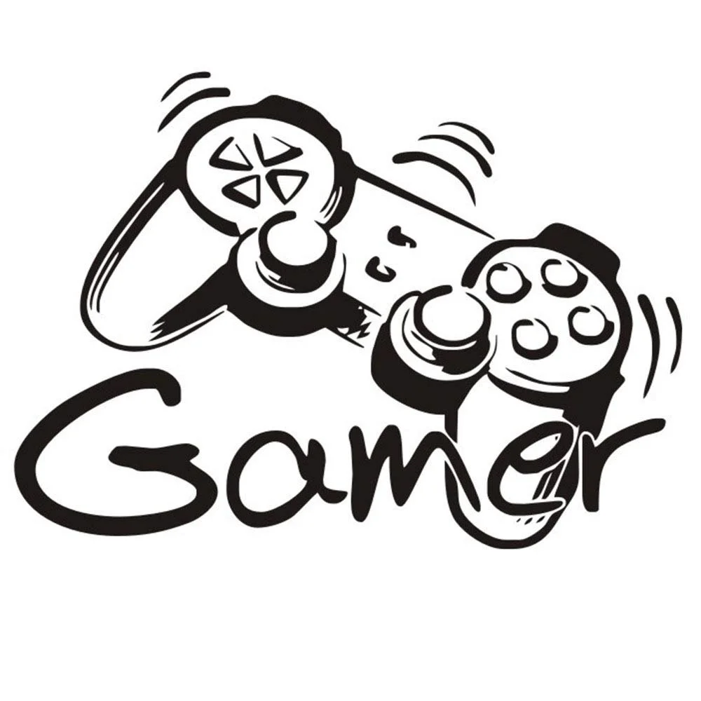 Наклейка для стін Gamer Controller Game Boy 42 x 30 см Чорний, фото №1