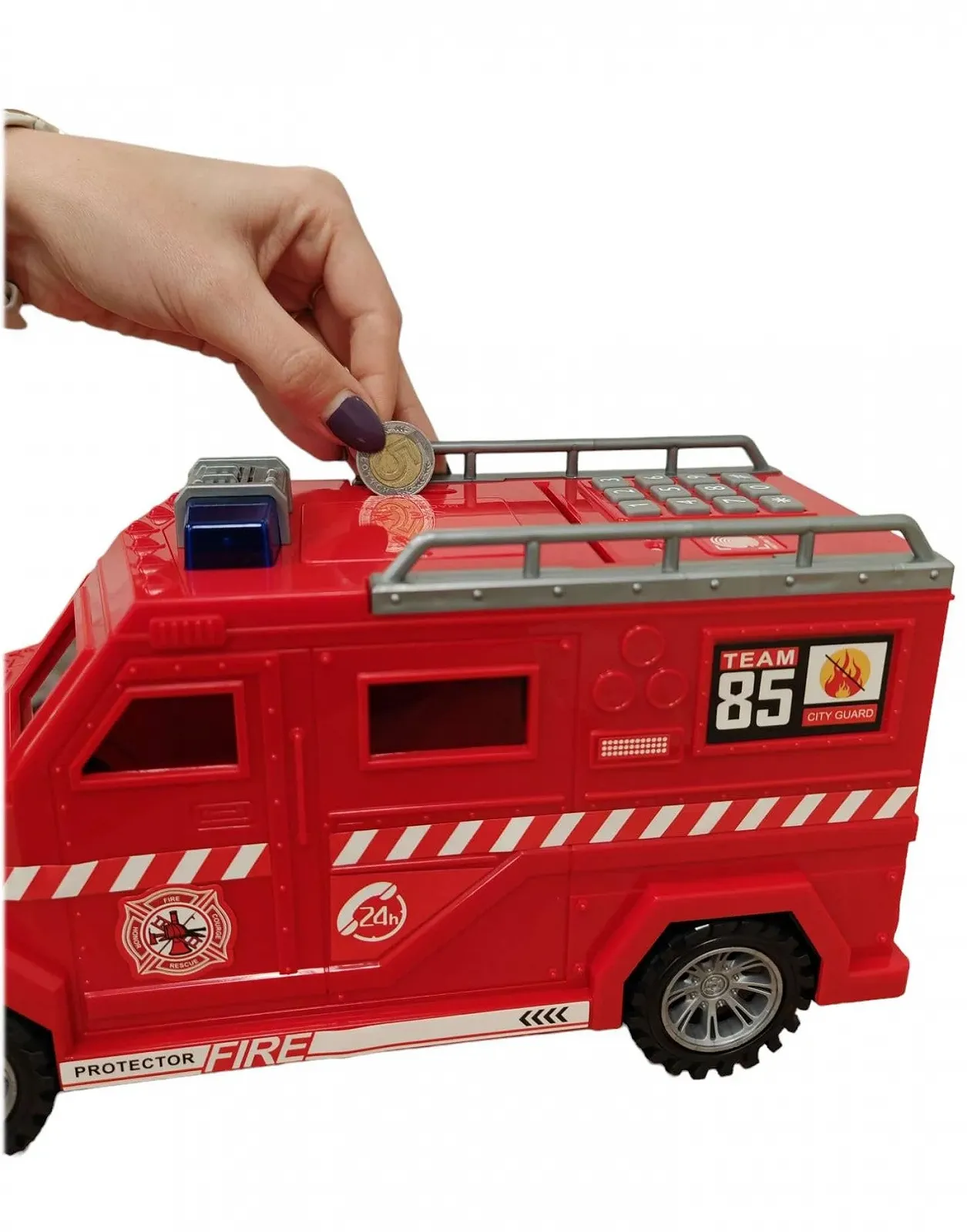 Скарбничка COIL Electronic Safe Banknotes and Coins Sound Effects 32 x 12.5 x 16 см Red, фото №4